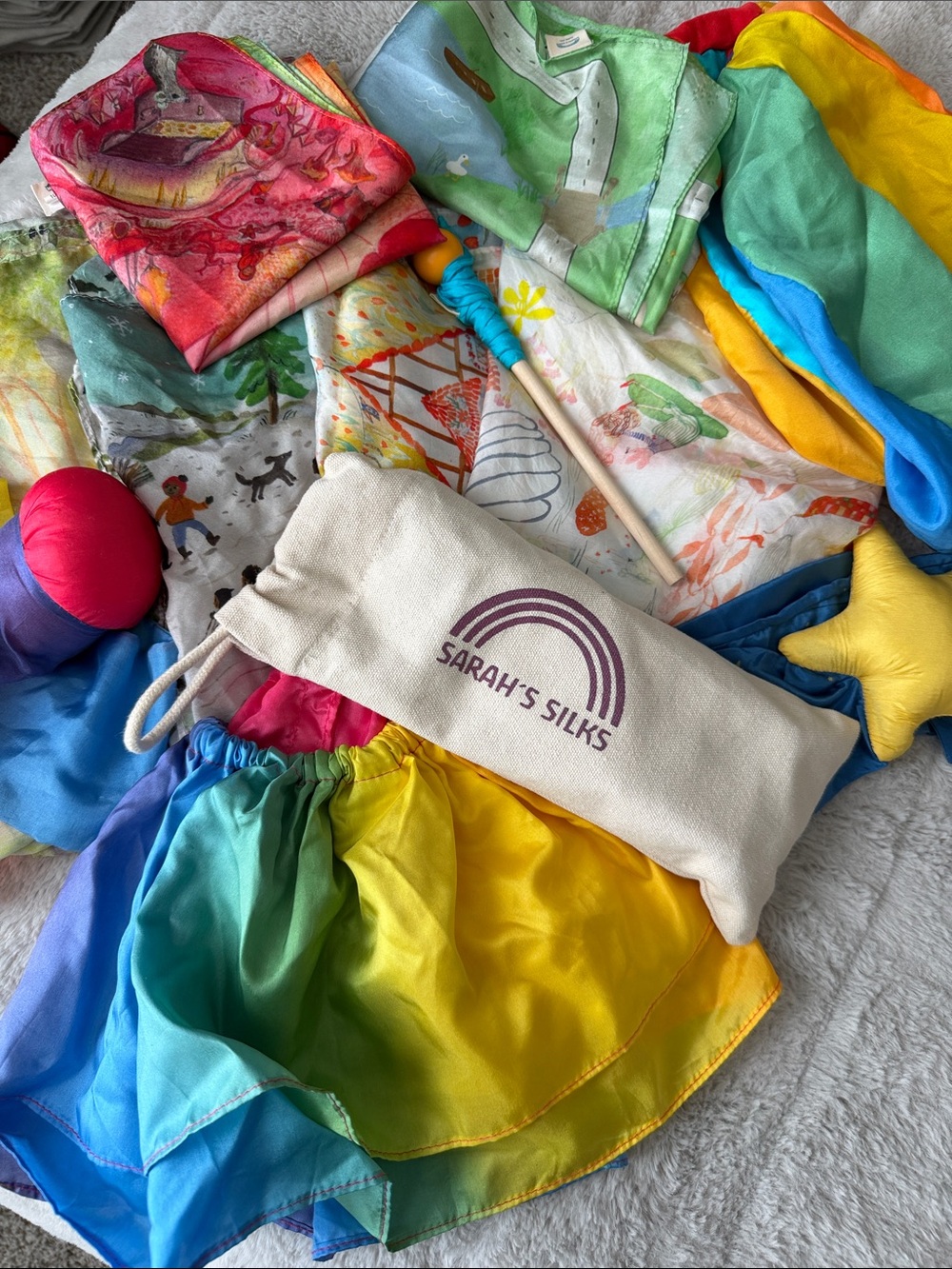 Sarah’s Silks Rainbow Play Silks Set for Kids